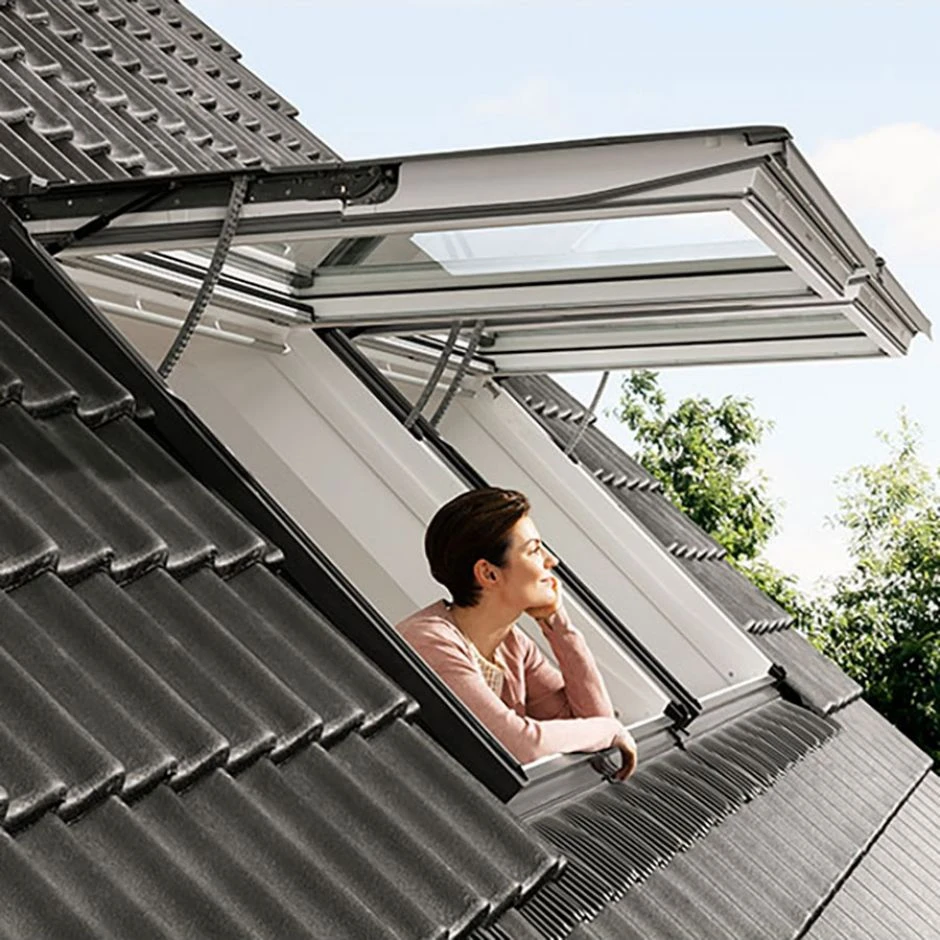 VELUX Elektro Klapp-Schwing-Fenster INTEGRA® GPU 007021 Kunststoff Weiß Alu THERMO Dachfenster 4 VELUX Elektro Klapp-Schwing-Fenster INTEGRA® GPU 007021 Kunststoff Weiß Alu THERMO Dachfenster – Bild 2