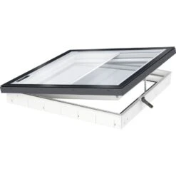 VELUX Flachdachfenster Basis-Element 3-fach Verglast CVU Kuststoff Solar -Baustoffe Geschäft 142411 01 l 1