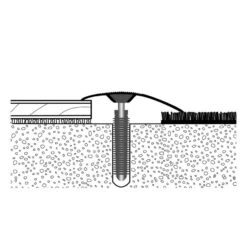 PARKETTFREUND Anpassprofil PF 186 Alu Eloxiert Sand Einschlagdübel Übergangsschiene