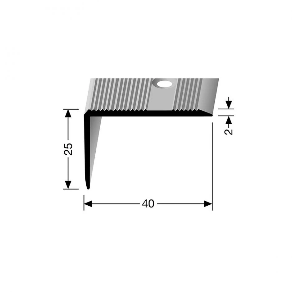 PARKETTFREUND Winkelprofil PF 228 Alu Eloxiert Silber Schrauben Und Dübel Übergangsschiene Grau 4 PARKETTFREUND Winkelprofil PF 228 Alu Eloxiert Silber Schrauben Und Dübel Übergangsschiene Grau – Bild 2