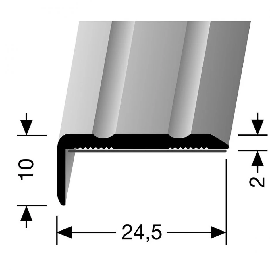 PARKETTFREUND Winkelprofil Alu Eloxiert Edelstahl Selbstklebend Übergangsschiene Grau 4 PARKETTFREUND Winkelprofil Alu Eloxiert Edelstahl Selbstklebend Übergangsschiene Grau – Bild 2