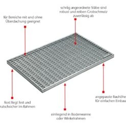 ACO Self Vario Maschenrost V-Stab Für Schuhabstreifer Outdoor Stahl Verzinkt -Baustoffe Geschäft 4 infografik schuhabstreifer vstab 1