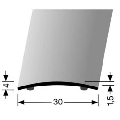 PARKETTFREUND Übergangsprofil Alu Eloxiert Silber Selbstklebend Übergangsschiene Grau -Baustoffe Geschäft 459sk a4 1 2