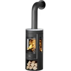 Justus Kaminofen Mino Trios 2.0 Mit 3-Seiten-Panoramafenster -Baustoffe Geschäft 4825 22 mino trios 2 stahlschwarz speckstein f