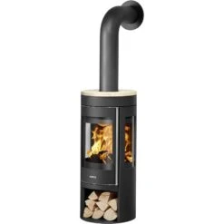 Justus Kaminofen Mino Trios 2.0 Mit 3-Seiten-Panoramafenster -Baustoffe Geschäft 4825 42 mino trios 2 stahlschwarz sandstein f