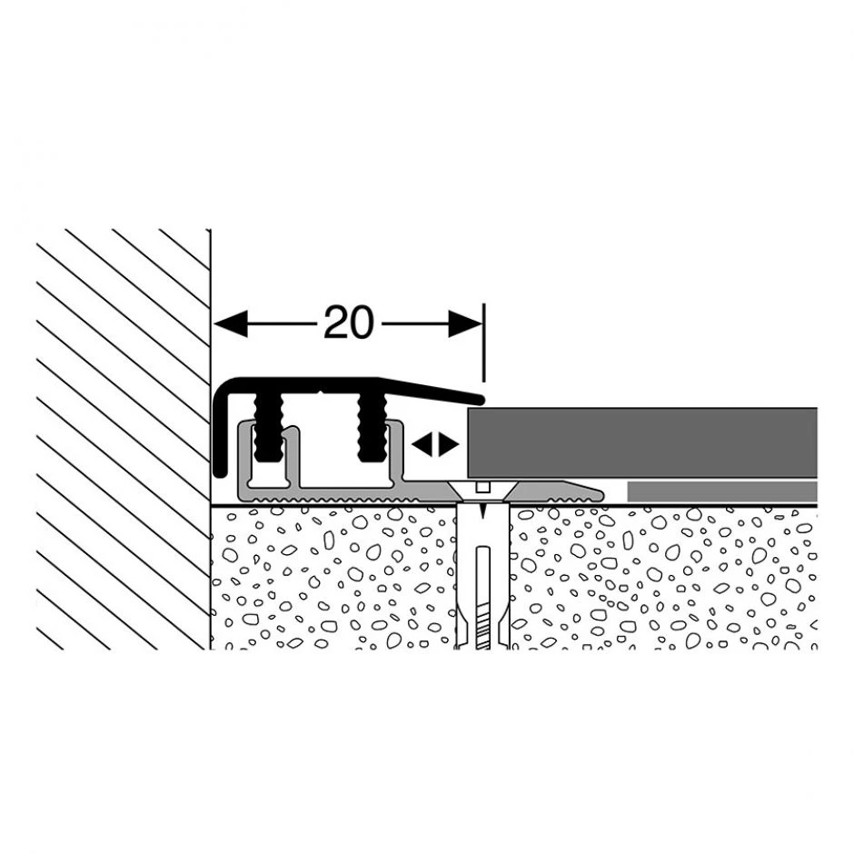 PARKETTFREUND Abschlussprofil PF 577 V Alu Eloxiert Edelstahl Fein Geschliffen Schraub- Und Clicksystem Abschlussschiene 4 PARKETTFREUND Abschlussprofil PF 577 V Alu Eloxiert Edelstahl Fein Geschliffen Schraub- Und Clicksystem Abschlussschiene – Bild 2
