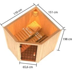 Karibu Woodfeeling Sauna Faurin -Baustoffe Geschäft 6190 02