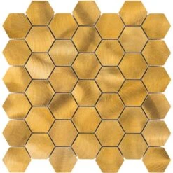 Metallmosaik Gold Hexagon 30x30 Cm Mosaikfliesen