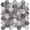 Metallmosaik Silver Hexagon 30x30 Cm Mosaikfliesen