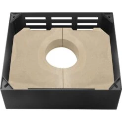 Justus Kaminofen Tova (W+) Stahl Schwarz -Baustoffe Geschäft 9215 87 e blok tova w