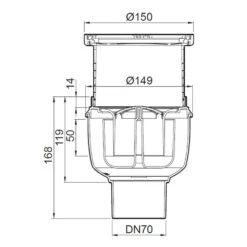 ACO Badablauf 150x150mm Easyflow Ablauf Senkrecht -Baustoffe Geschäft aco easyflow komplett senkret dn70 tz