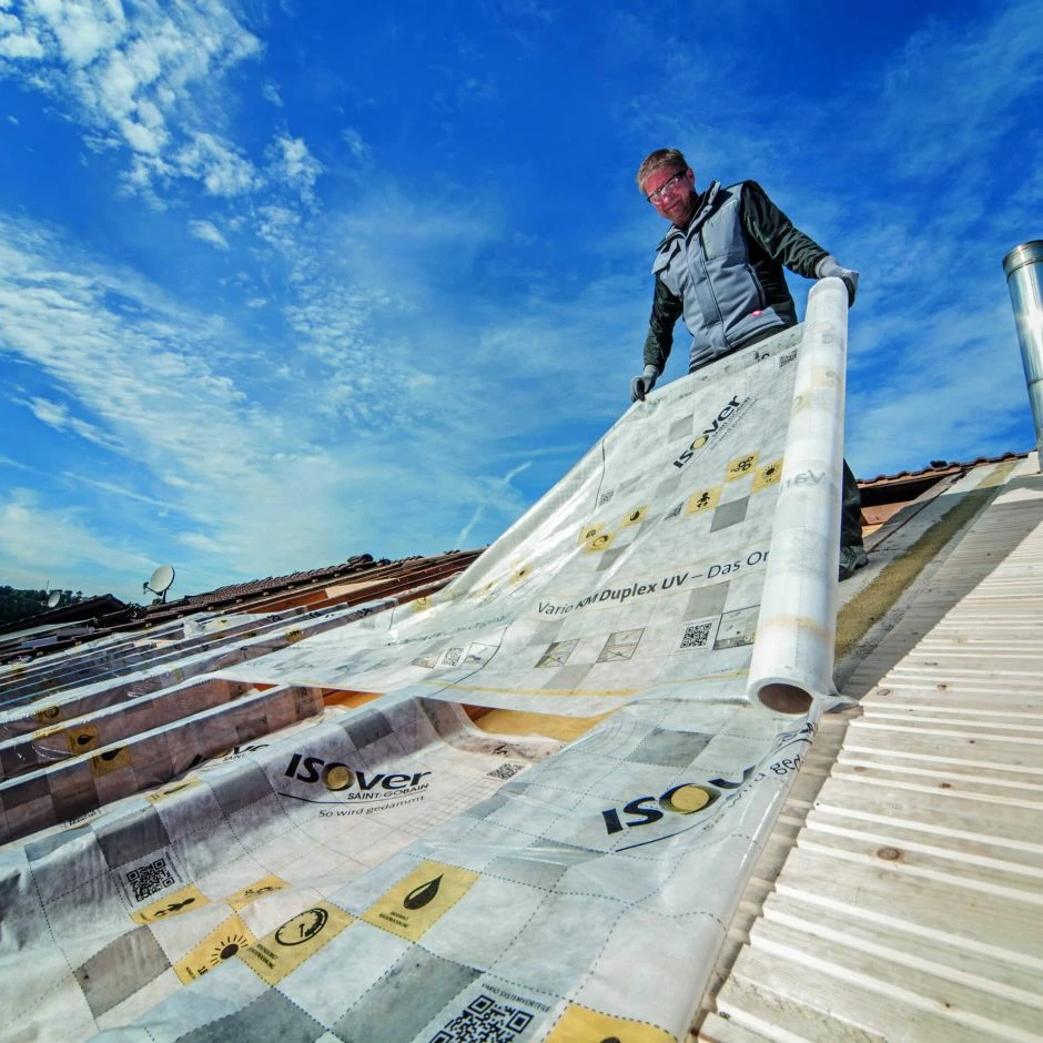 Isover Klimamembran Vario KM Duplex UV Dampfbremse 4 Isover Klimamembran Vario KM Duplex UV Dampfbremse – Bild 2