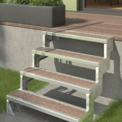 DOLLE Außentreppe Gartentreppe Gardentop Komplettset 18 DOLLE Außentreppe Gartentreppe Gardentop Komplettset -Baustoffe Geschäft aussentreppe dolle gardentop 4st einlegestufe ogelaender a ae