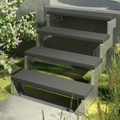 DOLLE Außentreppe Gartentreppe Gardentop Komplettset 14 DOLLE Außentreppe Gartentreppe Gardentop Komplettset -Baustoffe Geschäft aussentreppe dolle gardentop 4st trimax anthrazit ogelaender 0406905 0406935 a ret ae