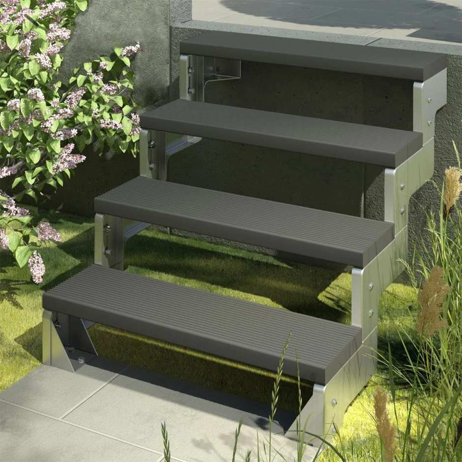 DOLLE Außentreppe Gartentreppe Gardentop Komplettset 5 DOLLE Außentreppe Gartentreppe Gardentop Komplettset – Bild 3