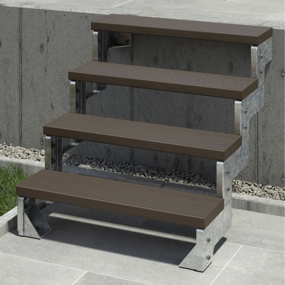 DOLLE Außentreppe Gartentreppe Gardentop Komplettset 3 DOLLE Außentreppe Gartentreppe Gardentop Komplettset