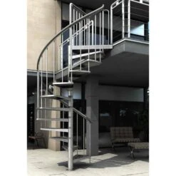 DOLLE Außentreppe Gardenspin Mit Lochblech-Stufen Gartentreppe Wendeltreppe -Baustoffe Geschäft aussentreppen dolle gardenspin lochblech linksgewendelt 0409333 ma02 2x