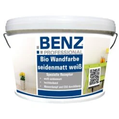 BENZ PROFESSIONAL Bio Wandfarbe Seidenmatt Weiß