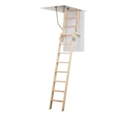 DOLLE Holz Bodentreppe ClickFIX 2-teilig, U-Wert 0,49 Dachbodentreppe -Baustoffe Geschäft bodentreppe dolle clickfix 2tlg freisteller 0307626