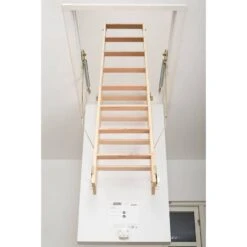 DOLLE Holz Bodentreppe ClickFIX 2-teilig, U-Wert 0,49 Dachbodentreppe -Baustoffe Geschäft bodentreppe dolle clickfix 2tlg leiternteil eingeschoben 8380 0307626