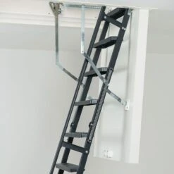 DOLLE Stahl Bodentreppe ClickFIX Comfort 3-teilig, U-Wert 0,49 Dachbodentreppe -Baustoffe Geschäft bodentreppe dolle clickfix comfort 3tlg 0305126 cf76gc deckel leiternteil 19