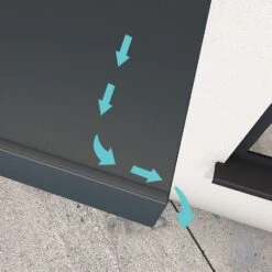 Gutta Seitenblende Für Rechteckvordach BS Anthrazit 7 Gutta Seitenblende Für Rechteckvordach BS Anthrazit -Baustoffe Geschäft bs wasserabf hrung schwallleiste