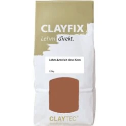 CLAYTEC Lehm-Anstrich CLAYFIX Indisch-Rot -Baustoffe Geschäft clayfix indisch rot roge 1.0 beutel