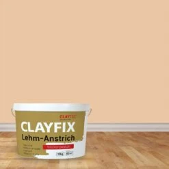 CLAYTEC Lehm-Anstrich CLAYFIX Indisch-Rot -Baustoffe Geschäft clayfix indisch rot roge 3.2 anwendungsbild