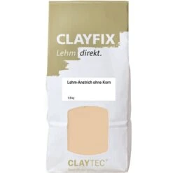 CLAYTEC Lehm-Anstrich CLAYFIX Indisch-Rot -Baustoffe Geschäft clayfix indisch rot roge 3.2 beutel