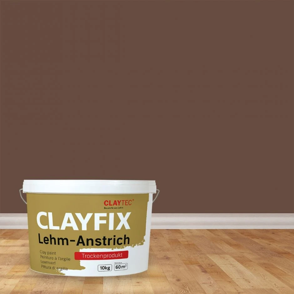 CLAYTEC Lehm-Anstrich CLAYFIX Siena-Braun 3 CLAYTEC Lehm-Anstrich CLAYFIX Siena-Braun