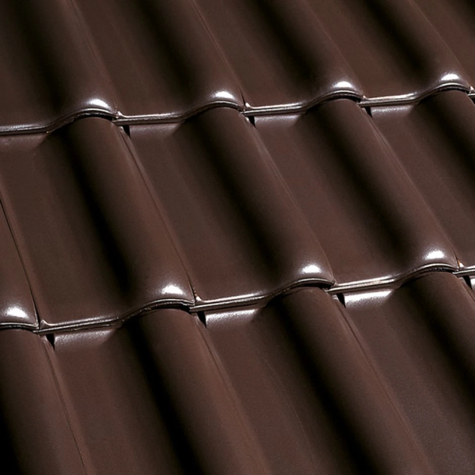 Erlus Flachdachpfanne E58 S Brazilbraun Engobiert Dachziegel 4 Erlus Flachdachpfanne E58 S Brazilbraun Engobiert Dachziegel – Bild 2