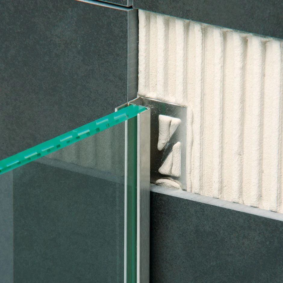 BLANKE Fliesenschiene Aufnahmeprofil AQUA-GLAS Edelstahl Gebürstet 5 BLANKE Fliesenschiene Aufnahmeprofil AQUA-GLAS Edelstahl Gebürstet – Bild 3