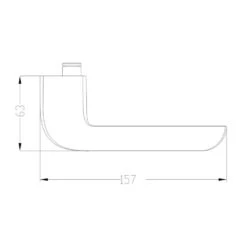 Karcher Türgriff-Garnitur Tower EPL86 Edelstahl Matt Türklinke -Baustoffe Geschäft epl86 rechts