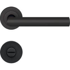 Karcher Türgriff-Garnitur Rhodos ER28 Kosmos Schwarz Türklinke -Baustoffe Geschäft er28 bad au 83 v o