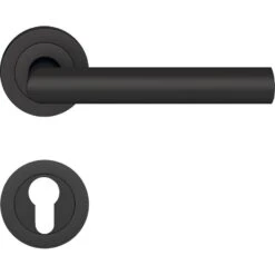 Karcher Türgriff-Garnitur Rhodos ER28 Kosmos Schwarz Türklinke -Baustoffe Geschäft er28 pz 83 v o