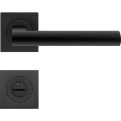 Karcher Türgriff-Garnitur Madeira ER45Q Kosmos Schwarz Türklinke -Baustoffe Geschäft er45q bad au 83 v o