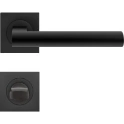 Karcher Türgriff-Garnitur Madeira ER45Q Kosmos Schwarz Türklinke -Baustoffe Geschäft er45q bad in 83 v o