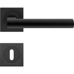 Karcher Türgriff-Garnitur Madeira ER45Q Kosmos Schwarz Türklinke -Baustoffe Geschäft er45q bb 83 v o