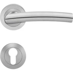 Karcher Türgriff-Garnitur Madrid ER56 Edelstahl Matt Türklinke -Baustoffe Geschäft er56 pz 71 v o