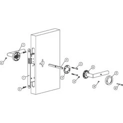 Karcher Türgriff-Garnitur Rhodos ER28 Edelstahl Matt Und KD Comfort Magnetschloss S9 MS -Baustoffe Geschäft explosion s9 magnet