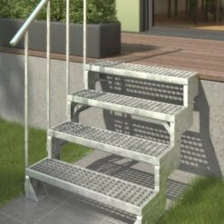 DOLLE Außentreppe Stahlwangentreppe Gardentop Feuerverzinkt Gartentreppe 11 DOLLE Außentreppe Stahlwangentreppe Gardentop Feuerverzinkt Gartentreppe -Baustoffe Geschäft gardentop gitterrost 3
