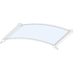 Gutta Rundbogenvordach NO Weiß Dach