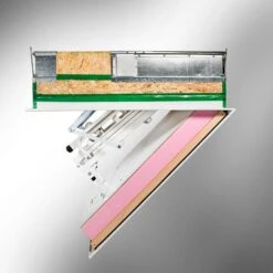 Wippro Dachbodentreppe Klimatec 160 Smart U-Wert 0,34 W /m²K -Baustoffe Geschäft klimatec160 smart 35 detail seitlich 0497