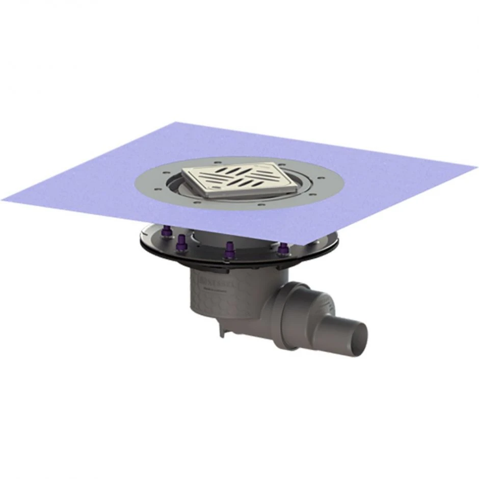 KESSEL Bodenablauf Practicus Pressdichtungsflansch Gewebematte Seitlich 3 KESSEL Bodenablauf Practicus Pressdichtungsflansch Gewebematte Seitlich