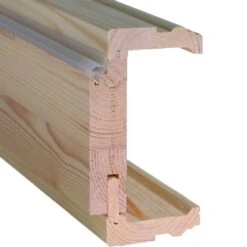 Kilsgaard Zimmertür Mit Zarge Set Typ 02/03 Holz Kiefer Unbehandelt -Baustoffe Geschäft landhauszarge profil 2