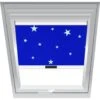Roto Verdunklungsrollo Sterne-Marinen-Blau 3-V62 -Baustoffe Geschäft large 3 v62
