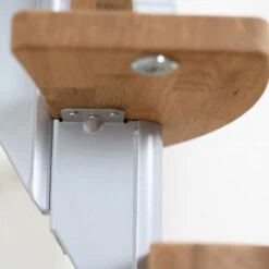 DOLLE Mittelholmtreppe Berlin, Inkl. Einseitigem Designgeländer -Baustoffe Geschäft mittelholmtreppe dolle berlin gerade eiche geoelt perlgrau designgelaender a 31 ae