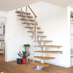 DOLLE Mittelholmtreppe Hamburg, Inkl. Einseitigem Designgeländer