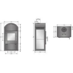 Justus Kaminofen Vegas Speckstein Keramik -Baustoffe Geschäft mz 8257 22 vegas