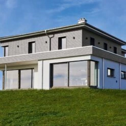 NATURinFORM WPC Fassadenverkleidung DIE GESTALTENDE Graphitgrau Rhombusleiste -Baustoffe Geschäft naturinform fassade die gestaltende graphitgrau 01